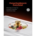 thumbnail image 3 of VEVOR 4 Qt 2 Pack Rectangle Chafing Dish Buffet Set Half Size Pan Stainless Steel Gold, 3 of 9