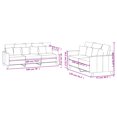 thumbnail image 4 of vidaXL 2 Piece Sofa Set with Cushions Black Velvet, 4 of 4