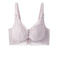 thumbnail image 1 of Plus Size Sports Bras Women Full-Coverage Bra Feature V-Neck Wire-Free Bra Style W-725 Hook and Eye Closure Open Back Sports Bra Gray 38, 1 of 4