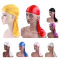 thumbnail image 2 of Unisex Men Women Headwear Headband Rapper Bboy Pirate Cap Hat Smooth Silk Cap, 2 of 5