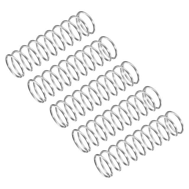 Unique Bargains Compression Spring, 5 Pack 304 Stainless Steel, 10mm OD, 0.8mm Wire, 35mm Length
