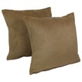 thumbnail image 1 of 18-inch Solid Faux Suede Square Throw Pillows (Set of 2) - Tan, 1 of 2