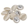 thumbnail image 1 of 10pcs 20L Fabric Cloth Covered Button 12.5mm Round Metal Shank Sewing Buttons for Suits Blouses Sweaters, Skin Color, 1 of 5