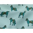 thumbnail image 4 of oneOone Viscose Jersey Fabric Horse Block Print Fabric By The Yard 60 Inch Wide, 4 of 5