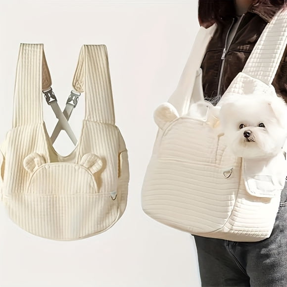 Uklsqma Sac à Dos pour Chien et Chat / Conception Ergonomique Poitrine-Avant / Fenêtre Transparente Respirante / Sac de Voyage Chaud Rembourré pour Petits et Moyens Animaux jusqu'à 12 Lb / Sangles Ajustables pour la Randonnée