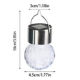 thumbnail image 3 of Rvkxad Solar Glass Pendant Lights, Crack LED Rattan String Lights for Garden Patio, Hanging Lights, Outdoor Decor, 3 of 7