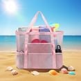 thumbnail image 4 of Extra Large Mesh Travel Organizer Bag Lightweight Foldable Storage Sack For Beach Pool Swim Accessories Towels And Gear, 4 of 4