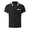 thumbnail image 3 of ylioge Mens Golf Tees Short Sleeve Button Collared T Shirts Casual Color-Block Loose Comfort Pullover Relaxed Office Work Tshirts Tops, 3 of 5