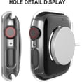 thumbnail image 3 of KOMI 2-Pack for Apple Watch Series 9/8/7/6/5/4/Series SE/SE 2 45mm All-around Screen Protector Case, Tempered Glass Screen Protector Case Ultra-thin for iWatch 45mm Protection Cover - Clear, 3 of 5