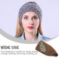 thumbnail image 2 of fastboy Crochet Headbands Winter Leaves Pattern with Rhinestones Elastic Head Protector Wide Warm Chunky Hair Accessories for Girls Antique brass, 2 of 5