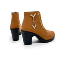 thumbnail image 4 of LSLJS Bottes pour Femmes Rétro Épaisses Heel High Heel Chaussures Bottes Grande Taille Bottes à Lacets, Bottines et Bottillons pour Femmes, Bottes pour Femmes, 4 of 7