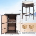 thumbnail image 2 of Gymax 5PCS Patio Bar Set Rattan Bar Furniture Set w/ Table & 4 Cushioned Stools Off White, 2 of 10
