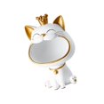 thumbnail image 1 of Lucky Cat Statues Feng Shui Figurine Sculpture Home Key Animal Sculpture Sundries Storage Home Decor White, 1 of 8