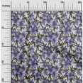 thumbnail image 2 of oneOone Rayonne Bleu Tissu Floral Matière de Robe Tissu Imprimé Tissu au Mètre 56 Pouces de Large, 2 of 4