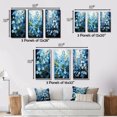 thumbnail image 4 of Designart "pasture Of Forgetmenots Flowers III" Floral & Botanical Framed Wall Art Set Of 3 - Blue Meadow Frame Gallery Wall Set For Home Decor, 4 of 6