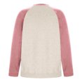thumbnail image 4 of cfhntfmh Chandail à Col Rond pour Hommes Mode à Blocs de Couleur Manches Longues Chandail à Enfiler Hauts Chaud en Molleton Chandails de Base Automne Hiver Manteau, 4 of 6