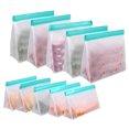 thumbnail image 1 of Reusable Food Storage Bags Stand Up, Ziplock Reusable Freezer Bags, Leakproof Storage Gallon Bags, 1 of 7