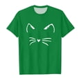 thumbnail image 1 of TZEWGL T-Shirt Décontracté à Col Rond Manches Courtes Imprimé Chat pour Filles Garçons Taille 3-4T, 1 of 5