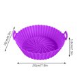 thumbnail image 3 of TIMIFIS Silicone Doublure en pour Friteuse à Air Chaud Panier en Silicone Réutilisable pour Friteuse à Air Résistant à la Chaleur Nettoyage Facile Friteuses à Air Pot en Silicone Rond pour Accessoires de Four à Friteuse à Air, 3 of 7