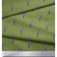 thumbnail image 2 of Soimoi Rayon Fabric Leaves & Floral Block Print Sewing Fabric Yard 42 Inch Wide, 2 of 3