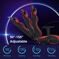 thumbnail image 3 of FDW Office Chair Ergonomic High, Footrest Lumbar Support and Headrest, Red, 3 of 7