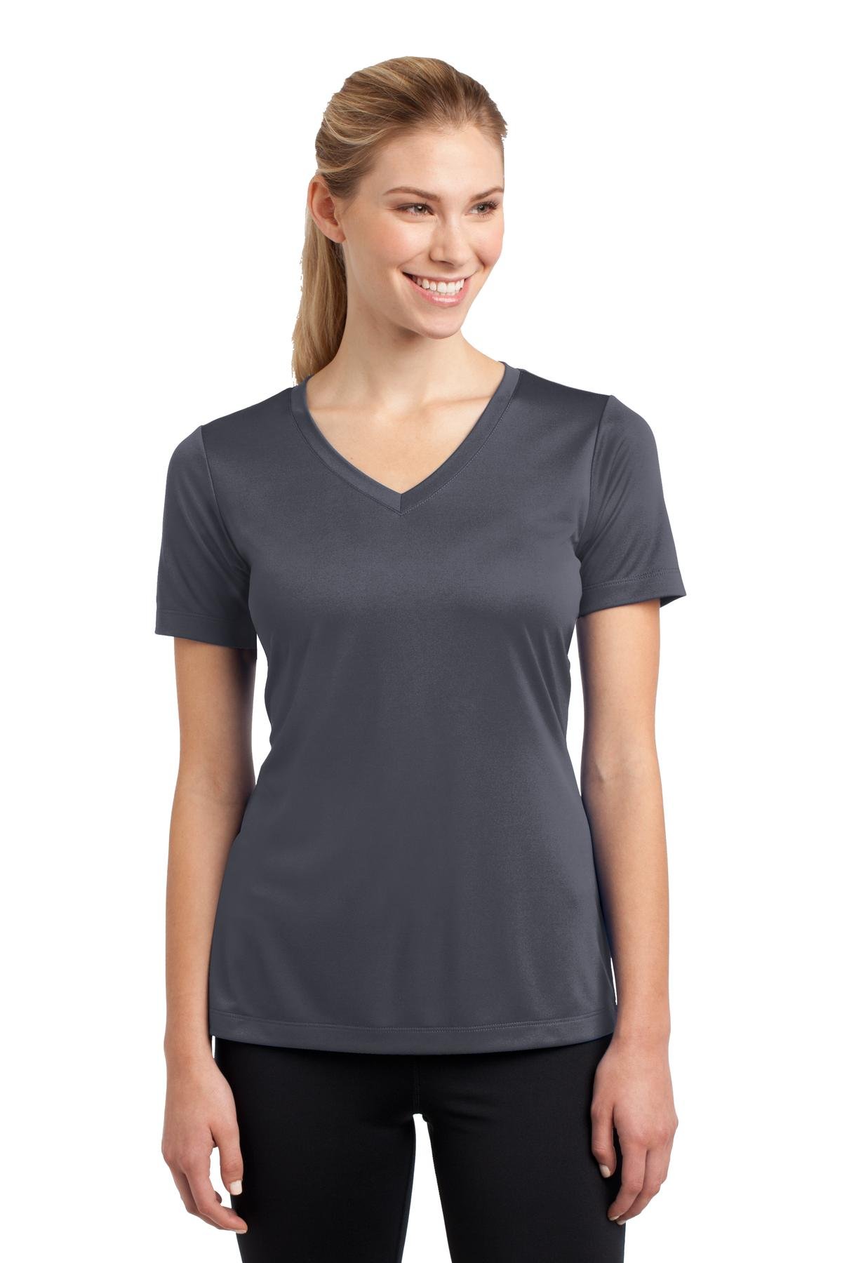 SPORT-TEK Women's V Neck PosiCharge Competitor Tee 3XL Iron Grey