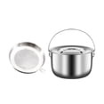 thumbnail image 2 of Luzkey Stewing Stockpot Cookware Hanging Versatile Outdoor Indoor Round Camping Pot 2.5L, 2 of 8