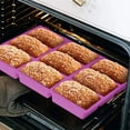 thumbnail image 2 of 9 Hole Rectangular Connected Silica Gel Cake Mould Silica Gel Baking Tool Safe For Use In Ovens Microwaves Dishwashers Refrigerators Etc., 2 of 8