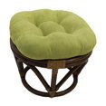 thumbnail image 1 of 18-inch Round Solid Micro Suede Tufted Footstool Cushion - Mojito Lime, 1 of 2