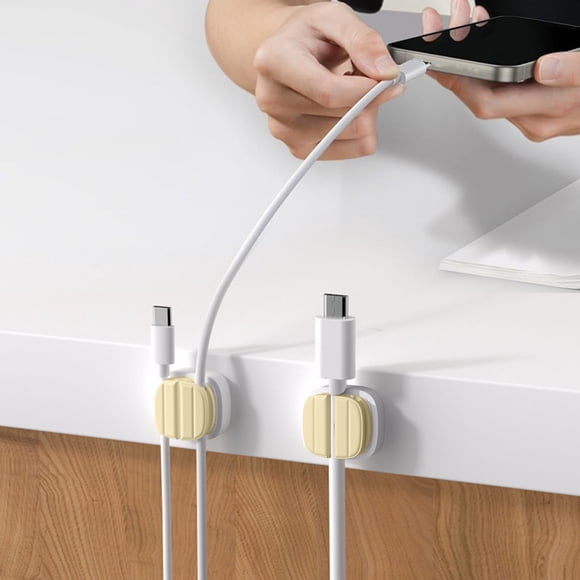 HOARBOEG 1 Cable Organizer Desktop Mobile Phone Data Charging Cable Fixed Clip Table Edges No Drilling Wall Mounted Car Mounted Storage