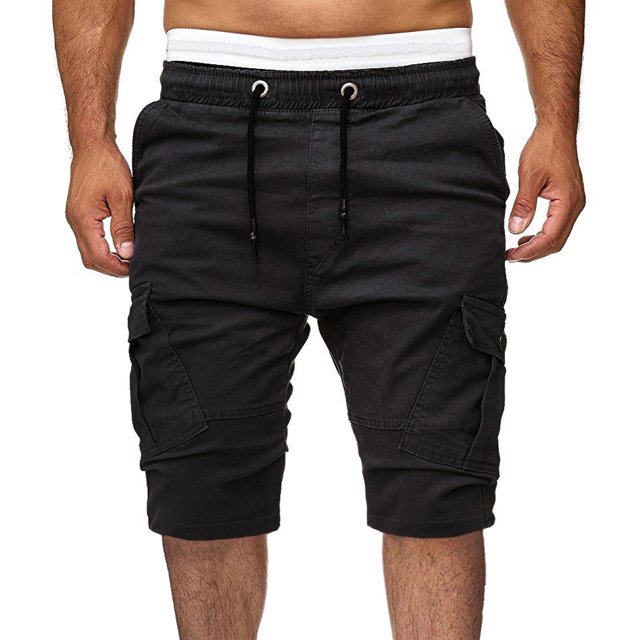 Diufon Men's Athletic Shorts Drawstring Waisted Outdoor Sport Shorts Spring Summer Hiking Shorts with Pockets