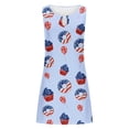 thumbnail image 4 of Dvkptbk Robe du 4 Juillet pour Femmes Été Patriotique Drapeau Décontractée à Bretelles Col Rond à Cordon de Serrage Plage Débardeur Couvre-Maillot Fête Robe Évasée - Soldes d'Été Liquidation, 4 of 4