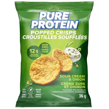 PURE PROTENE CRISPS POPPÉES SOUR CRM & OIGNONS 36G