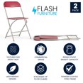 thumbnail image 2 of 2 Pk. HERCULES Series 650 lb. Capacity Premium Red Plastic Folding Chair, 2 of 9