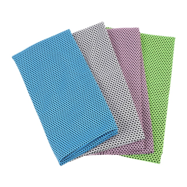 OULII 4 Pcs Serviettes de Sport Rafraîchissantes en Fibre de Polyester Brillant pour Golf