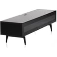 thumbnail image 2 of SONOROUS Studio ST-360 I/R Friendly Wood and Glass Modern TV Stand with Spike Metal Legs for Sizes up to 75" (Modern Design Cabinet For Your Audio/Video Components and Consoles) - BLACK, 2 of 7