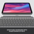 thumbnail image 2 of Logitech Combo Touch, Detachable iPad Keyboard Case (10th gen and A16) with Large Precision Trackpad, Full-Size Backlit Keyboard, and Smart Connector Technology - Oxford Grey, 2 of 6