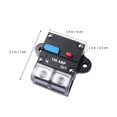 thumbnail image 3 of FUTUREORYY Manual Resettable Fuse Circuit Breaker Metal Black 1Pcs for Speaker Installations, 3 of 4