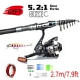 thumbnail image 1 of 1.8m 3.0m Telescopic Fishing Rod Reel Combination Fishing Rod Reel Combo Trout Rod and Left and Right Hand Interchangeable Fishing Reel Set Sea Fishing Rod Sea Fishing, 1 of 8
