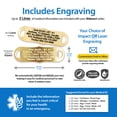 thumbnail image 2 of MedicEngraved Yellow Gold Stainless Steel Custom Medical Alert Bracelet - 5mm Oval Link, 2 of 7