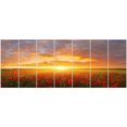 thumbnail image 2 of Design Art - Champ de Coquelicots sous un Coucher de Soleil Lumineux, 2 of 3