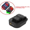 thumbnail image 4 of Battery Adaper For , Power Tool Accessories, For  18v Lxt Bl1830 / 40 Lithium Battery To For  20v 4-pin Lithium Ion Battery Tool, 4 of 8