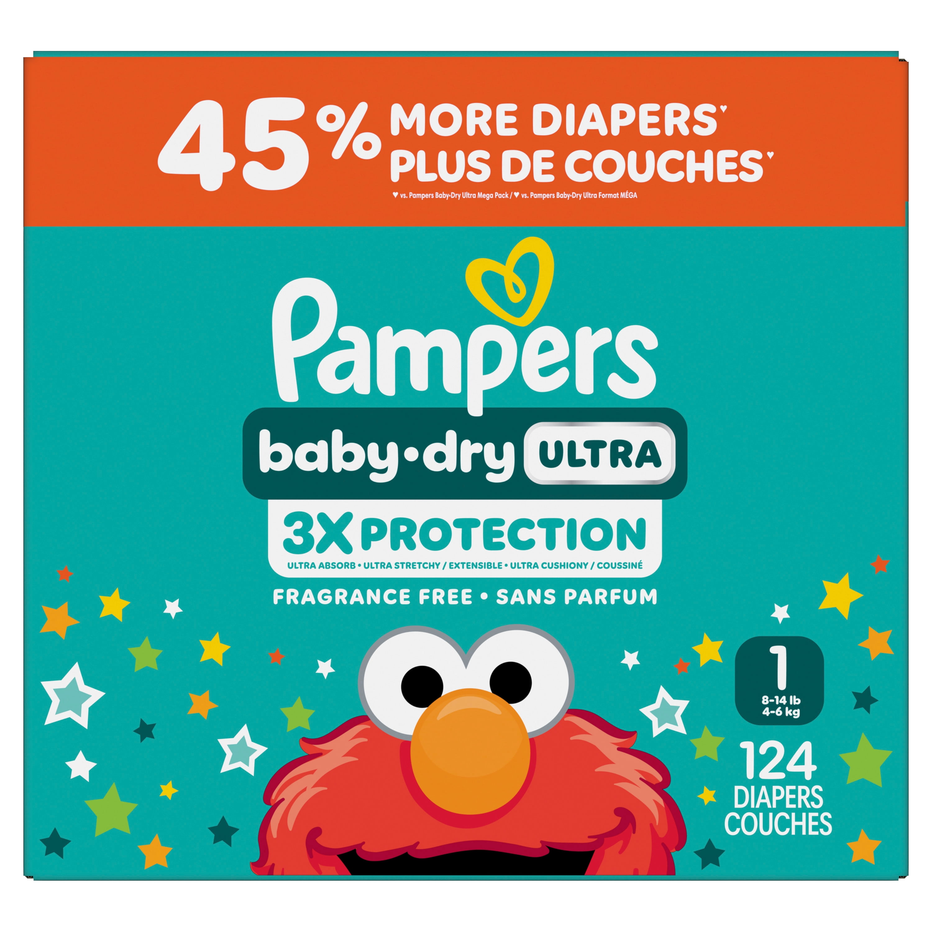 Pampers Baby Dry Ultra Diapers, 2 (12-18 lbs), Absorbent Disposable Diapers