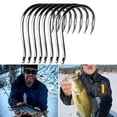 thumbnail image 3 of Metal Fishing Tools Hooks Jig Big Hook Bait Holder 8 Sizes Fishhooks R4S4, 3 of 9