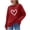 Red, variant on Lenpel Oversized Sweaters for Women Casual Long Sleeve Crew Neck Heart Printed Plus Size Sweaters Loose Pullover Sweater Tops(Navy,Medium)