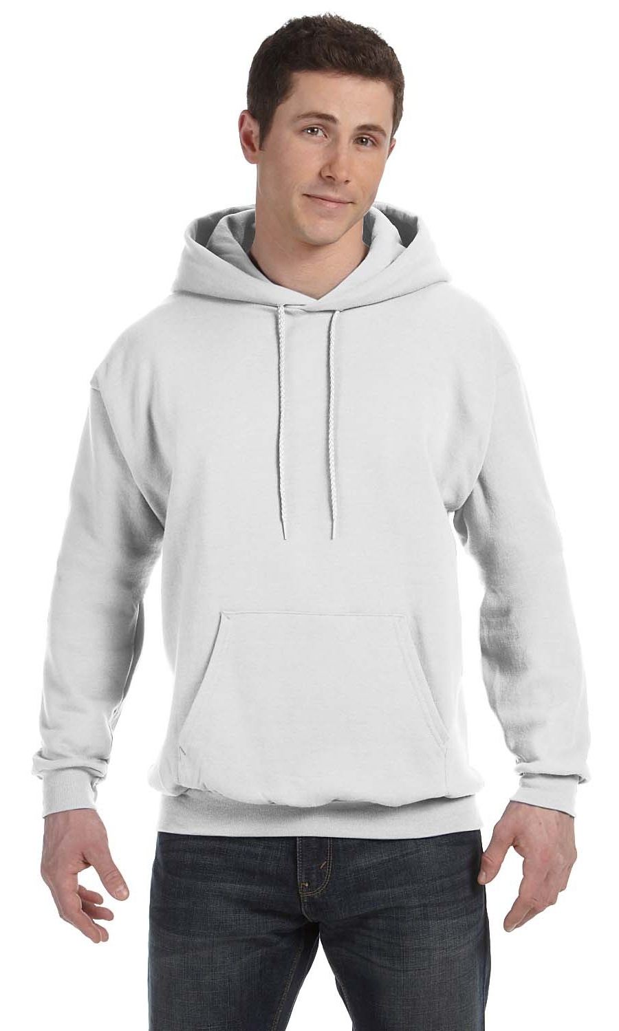 Le Hanes 78 oz EcoSmart 50/50 Pull à Capuche - Blanc - L