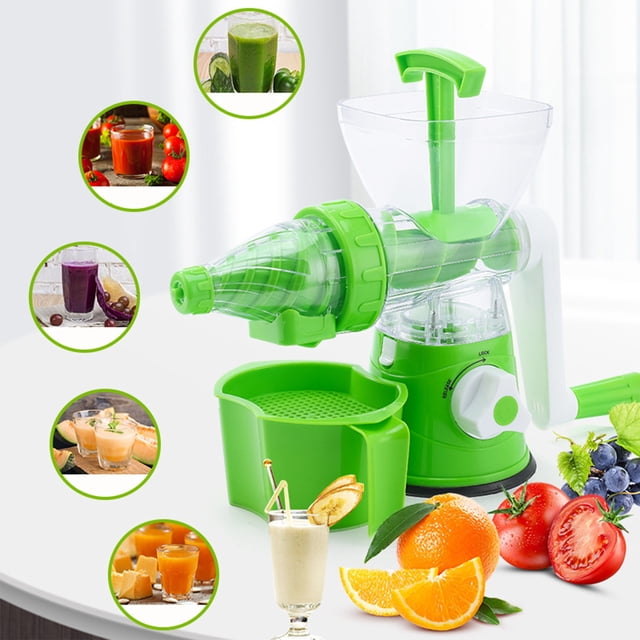 RKSTN Operated Juicer Hand-Cranked Juicer, Small Portable Cooking Device Green Kitchen Gadgets