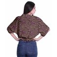 thumbnail image 4 of Moomaya Hauts Cache-Cœur pour Femmes Imprimés Taille Élastique Manches Boxy Blouse Cache-Cœur Décontractée, 4 of 4