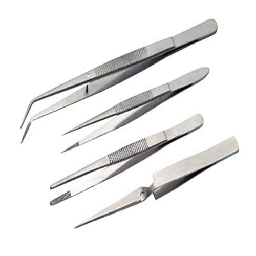 Szco Supplies 4-Piece Craftsmen Tweezers Set