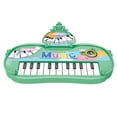 thumbnail image 1 of Green Portable Piano Instrument Toy 13 Keys Early Music Education Sensory Activity, 1 of 8
